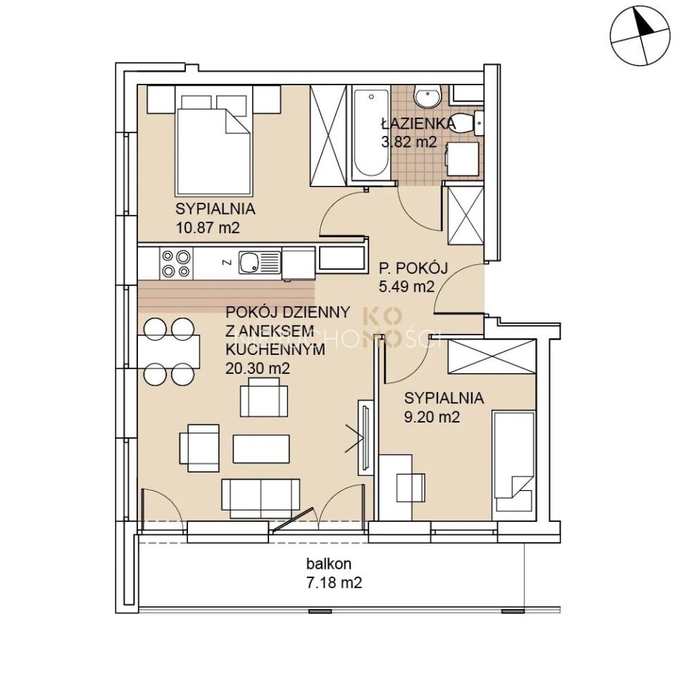 Mieszkanie 3-pokojowe Wrocław Psie Pole. Zdjęcie 12