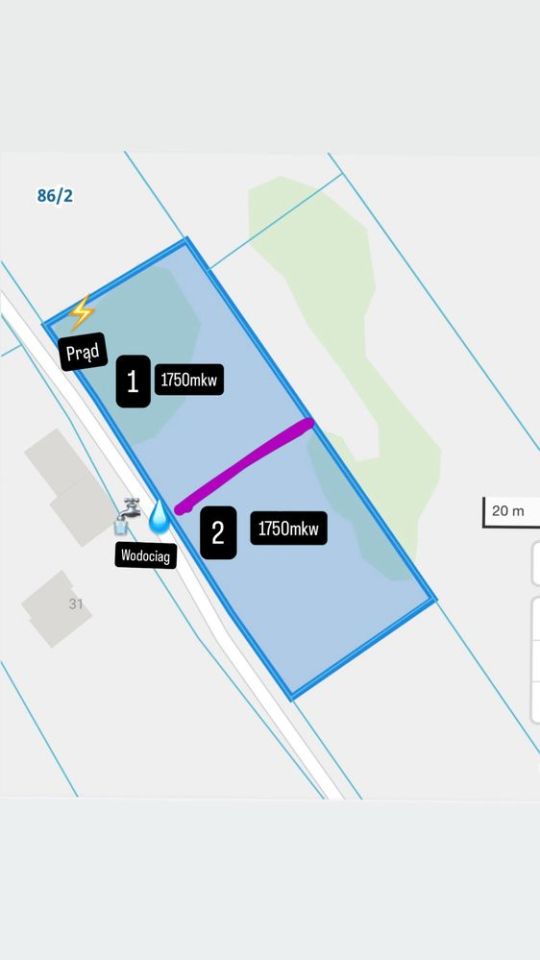 Działka budowlana Prawdziska. Zdjęcie 2