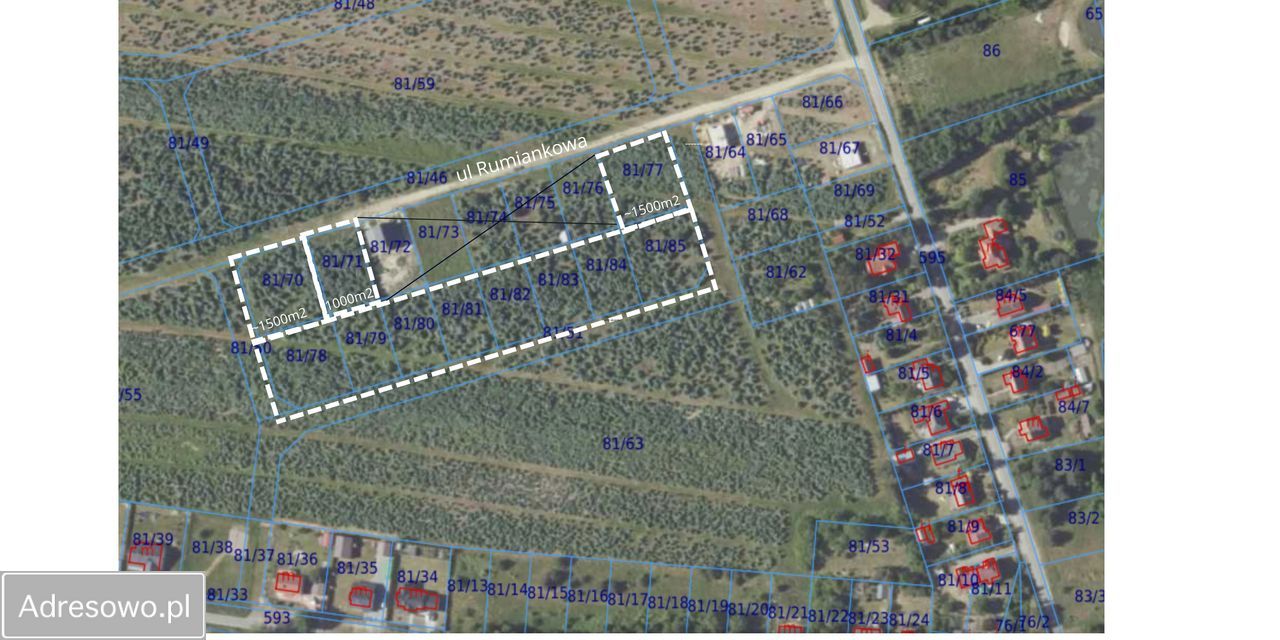 Działka budowlana Zawonia, ul. Rumiankowa. Zdjęcie 4