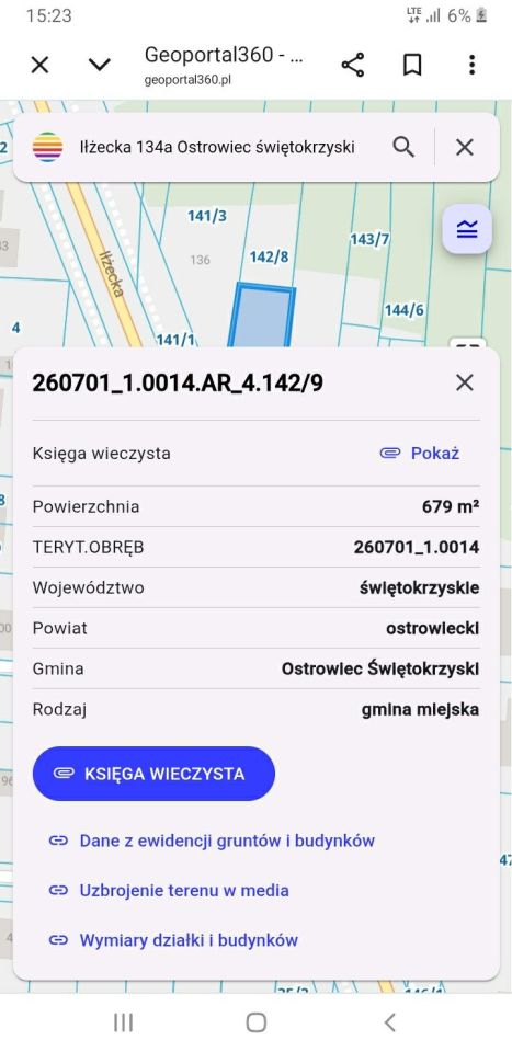 Działka budowlana Ostrowiec Świętokrzyski, ul. Iłżecka. Zdjęcie 3