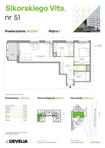 Mieszkanie 3-pokojowe Warszawa Mokotów, al. gen. Władysława Sikorskiego. Zdjęcie 9
