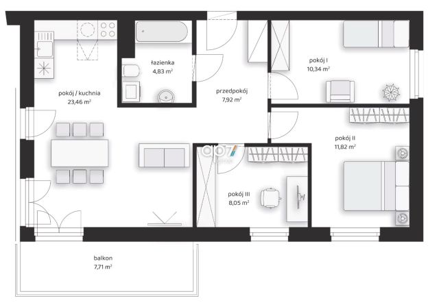 Mieszkanie 4-pokojowe Kraków Prądnik Biały, ul. Zygmunta Glogera. Zdjęcie 22