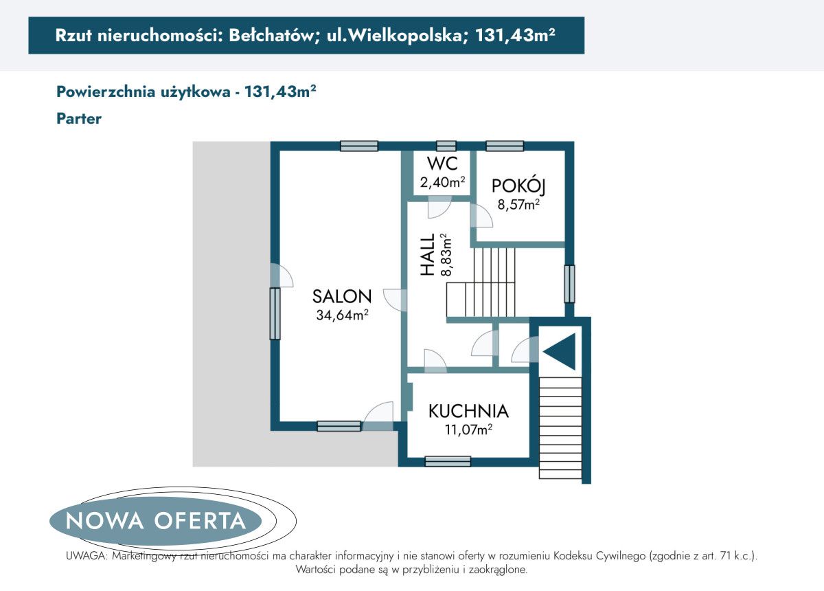 dom wolnostojący, 5 pokoi Bełchatów, ul. Wielkopolska. Zdjęcie 27