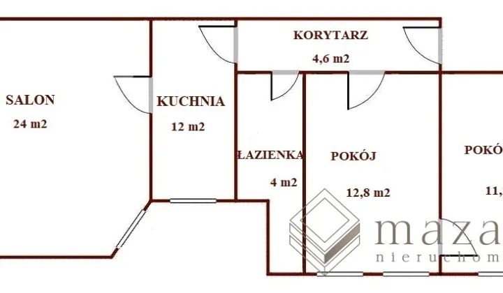 Mieszkanie 3-pokojowe Bydgoszcz Śródmieście, ul. Dworcowa
