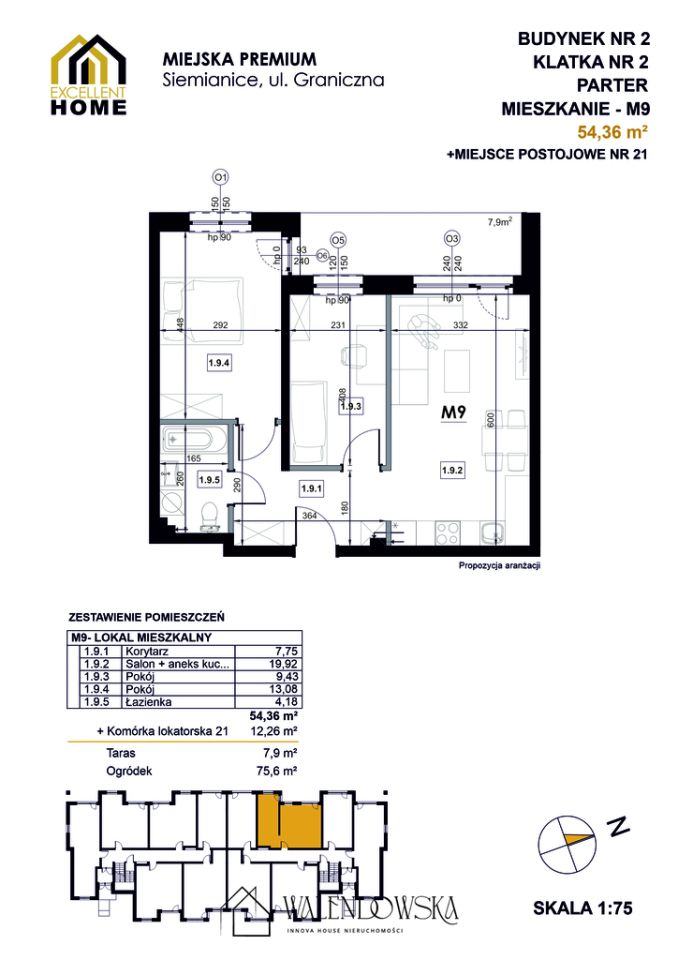 Mieszkanie 3-pokojowe Siemianice. Zdjęcie 2