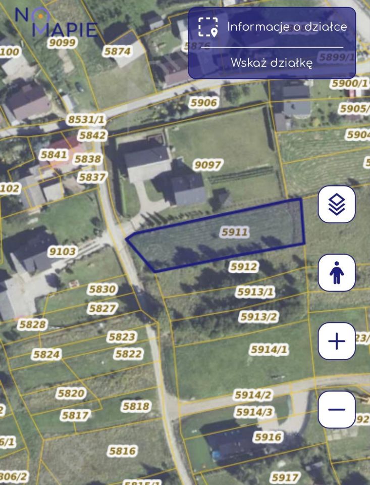 Działka budowlana Bieńkówka U Stachury. Zdjęcie 5