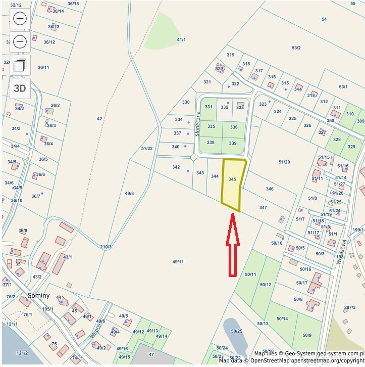 Działka budowlana Sominy, ul. Słoneczna. Zdjęcie 7