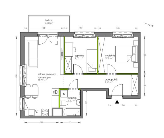 Mieszkanie 3-pokojowe Kraków Płaszów, ul. Myśliwska. Zdjęcie 25