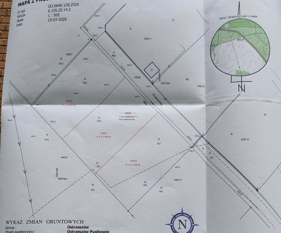 Działka budowlana Ostrzeszów-Pustkowie. Zdjęcie 1