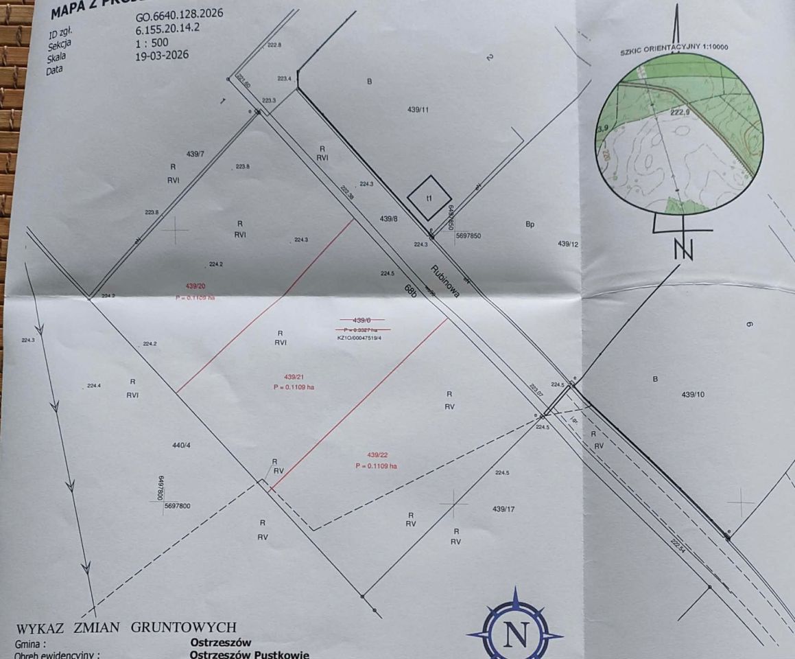 Działka budowlana Ostrzeszów-Pustkowie. Zdjęcie 1