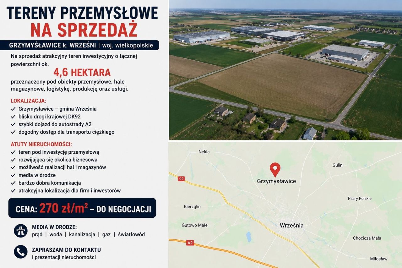Działka inwestycyjna Grzymysławice. Zdjęcie 2