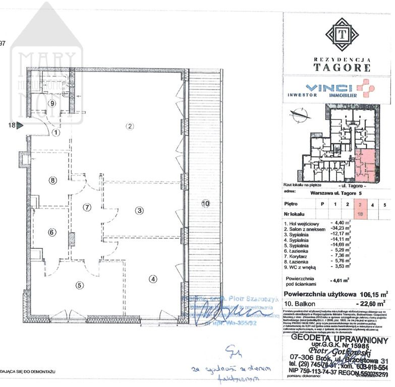 Mieszkanie 4-pokojowe Warszawa Mokotów, ul. Rabindranatha Tagore'a. Zdjęcie 9