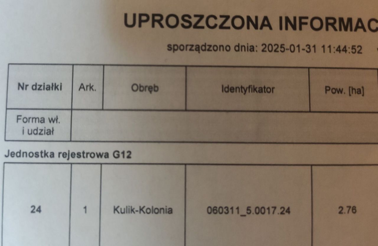 Działka rolna Kulik-Kolonia. Zdjęcie 3