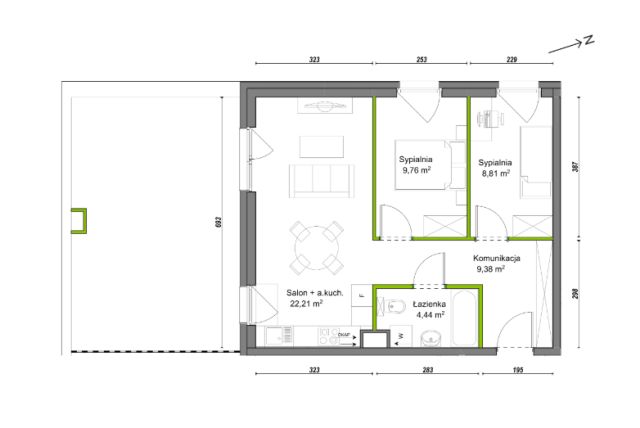 Mieszkanie 3-pokojowe Wrocław Ołtaszyn, ul. Orawska. Zdjęcie 8