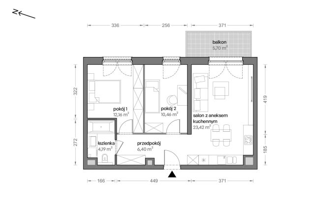 Mieszkanie 3-pokojowe Katowice Brynów, ul. Ceglana. Zdjęcie 7