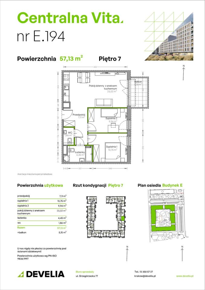 Mieszkanie 3-pokojowe Kraków Czyżyny, ul. Romana Ciesielskiego. Zdjęcie 14