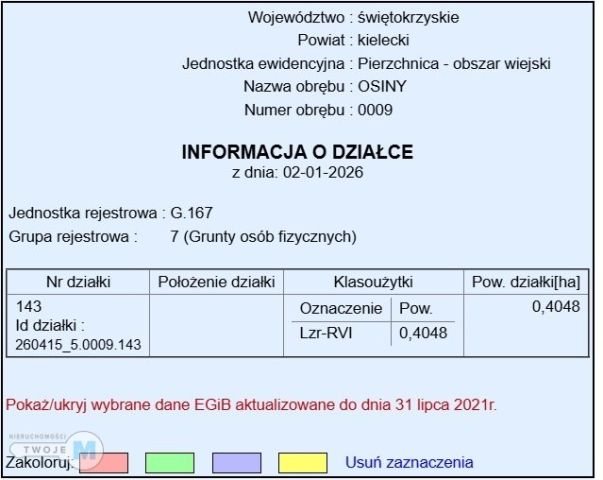 Działka rolna Osiny. Zdjęcie 4