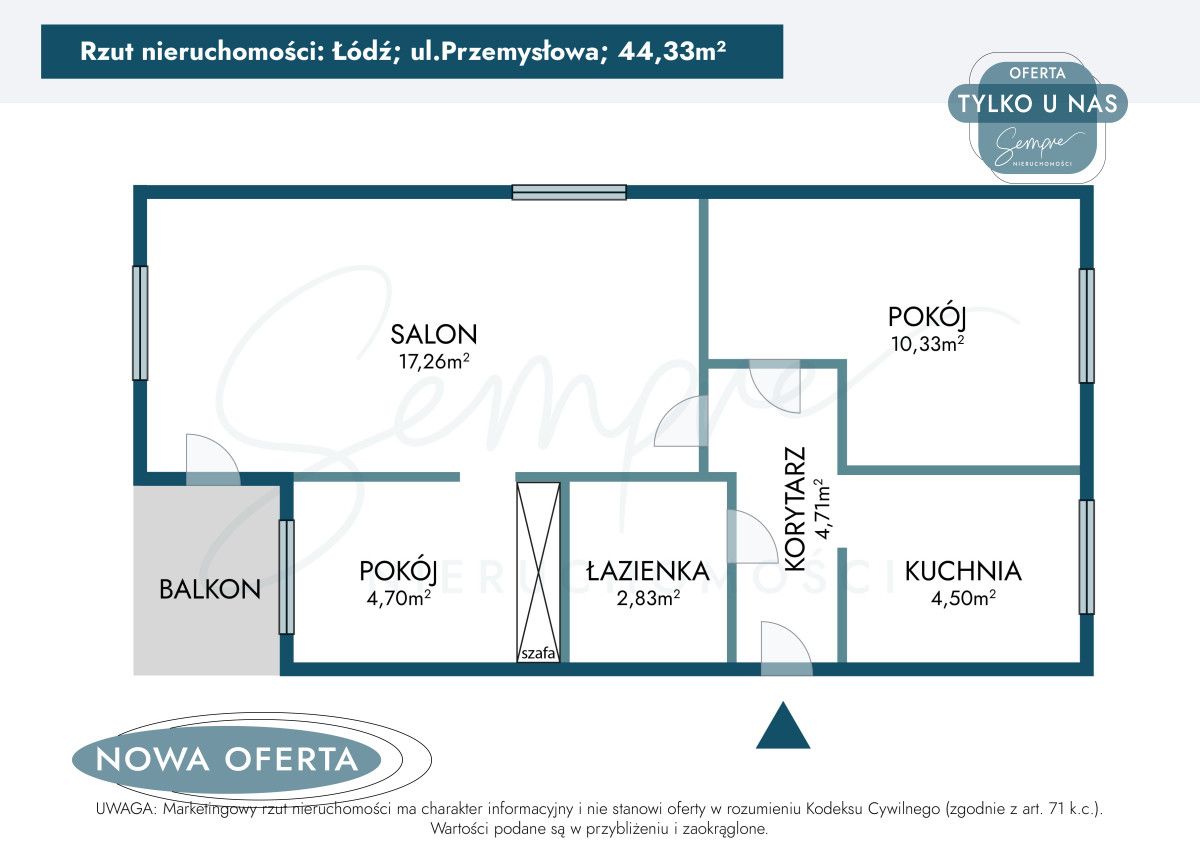 Mieszkanie 3-pokojowe Łódź Bałuty, ul. Przemysłowa. Zdjęcie 27
