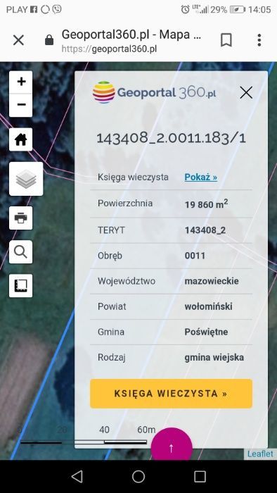 Działka rolno-budowlana Międzyleś. Zdjęcie 2