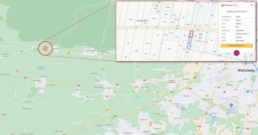 Działka inwestycyjna Komorów. Zdjęcie 8