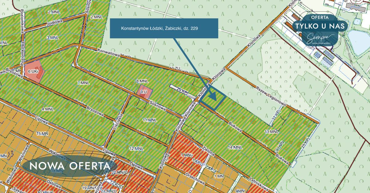 Działka inwestycyjna Konstantynów Łódzki, ul. Bukowa. Zdjęcie 7