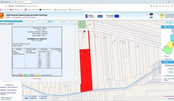 Działka rolna Buczek Buczek-Janus, ul. Zielona