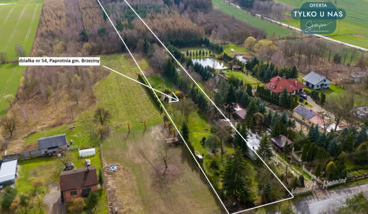 Działka inwestycyjna Paprotnia