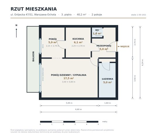 Mieszkanie 2-pokojowe Warszawa Ochota, ul. Grójecka. Zdjęcie 10