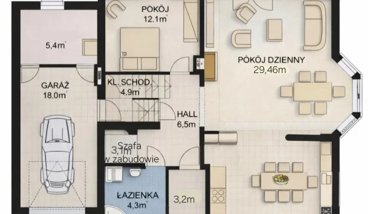 dom wolnostojący, 6 pokoi Choszczno, Brak