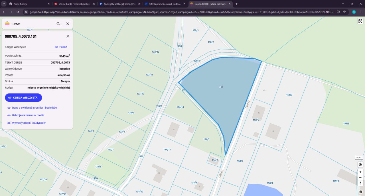 Działka rolno-budowlana Torzym