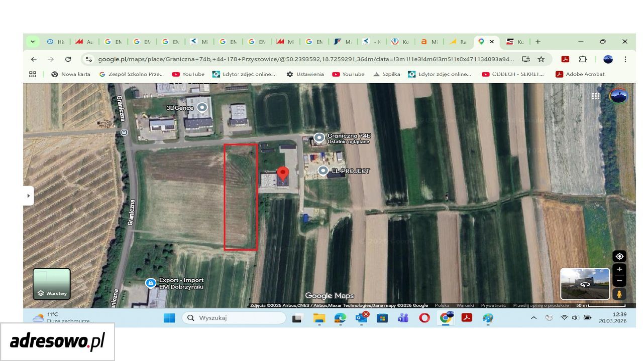 Działka budowlana Przyszowice, ul. Graniczna. Zdjęcie 2