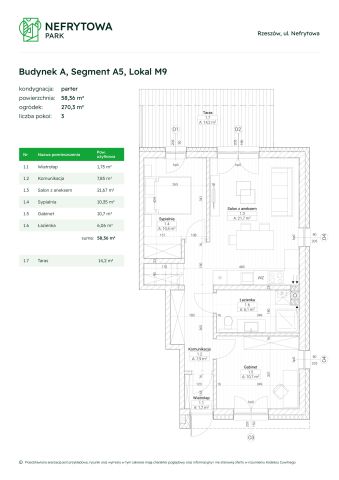 Mieszkanie 3-pokojowe Rzeszów Załęże, ul. Nefrytowa. Zdjęcie 22