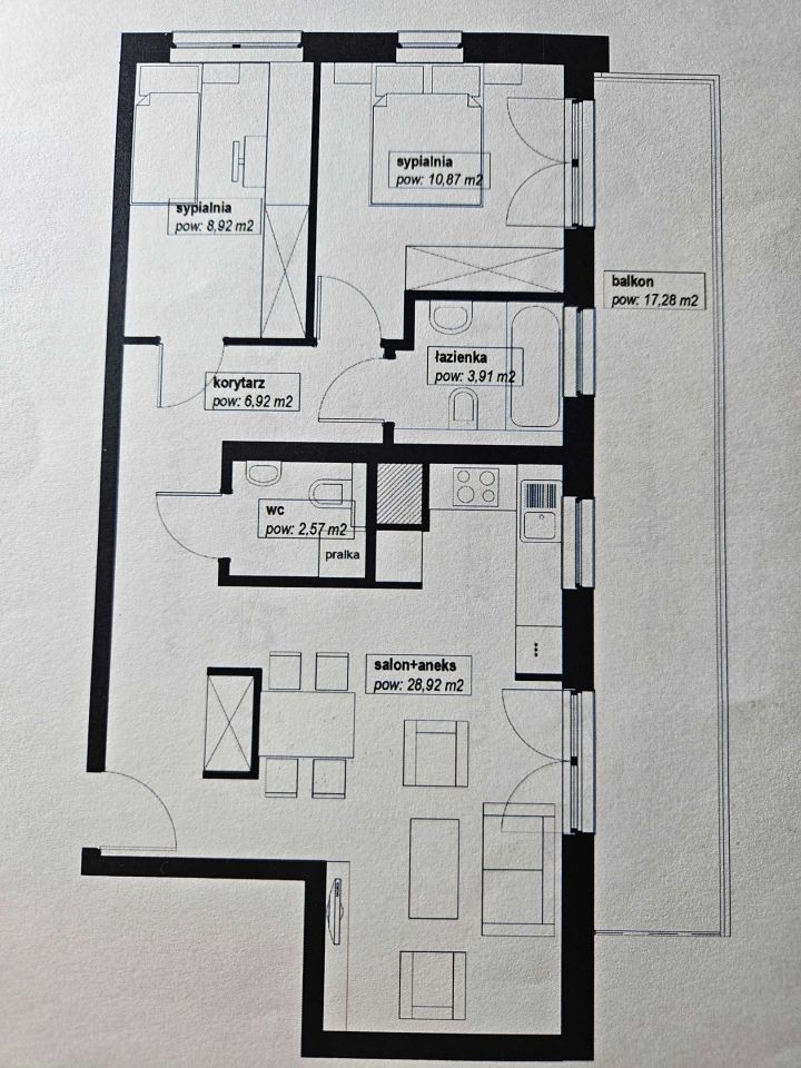 Mieszkanie 3-pokojowe Wrocław Fabryczna, ul. Stabłowicka. Zdjęcie 6
