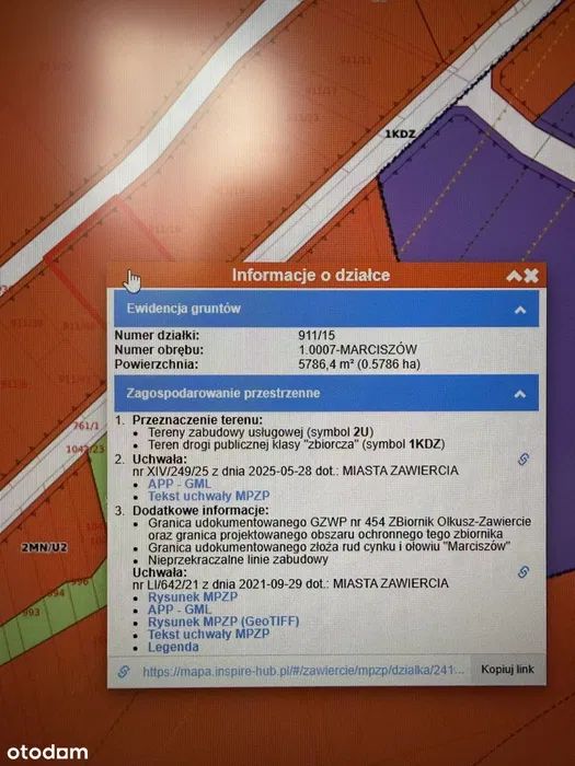 Działka inwestycyjna Zawiercie, ul. Myśliwska. Zdjęcie 3