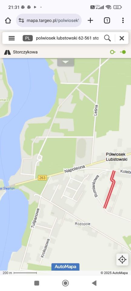 Działka budowlana Półwiosek Lubstowski Różopole, ul. Storczykowa