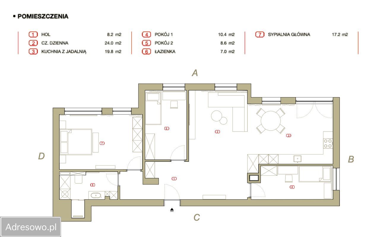 Mieszkanie 4-pokojowe Gdynia Mały Kack, ul. Strzelców. Zdjęcie 4