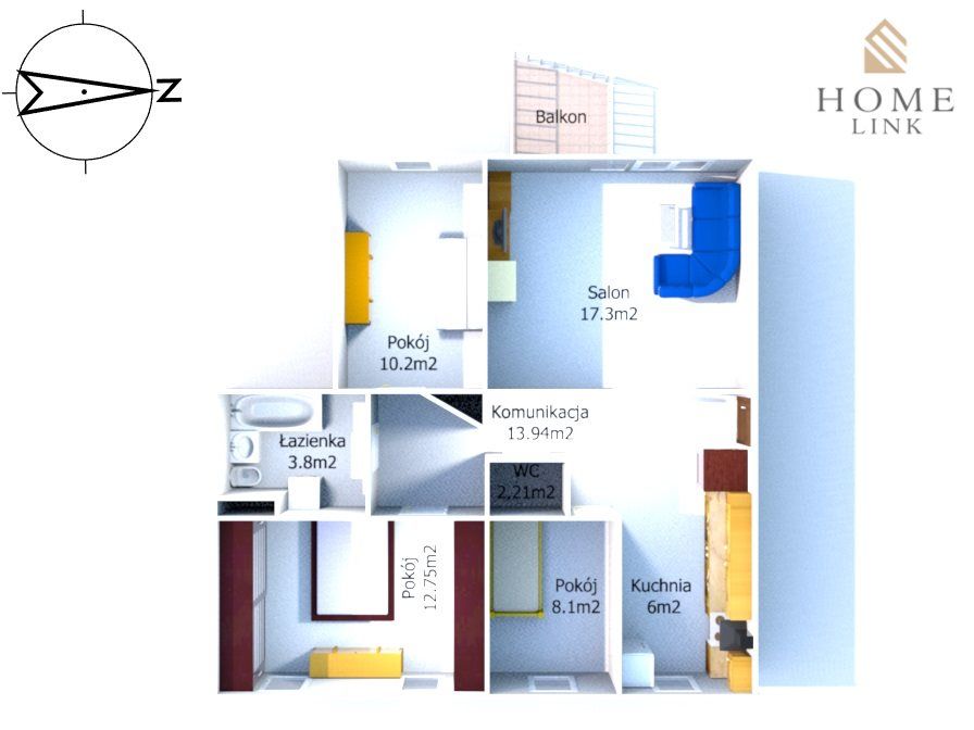 Mieszkanie 4-pokojowe Olsztyn Zatorze, ul. Antoniego Małeckiego. Zdjęcie 6