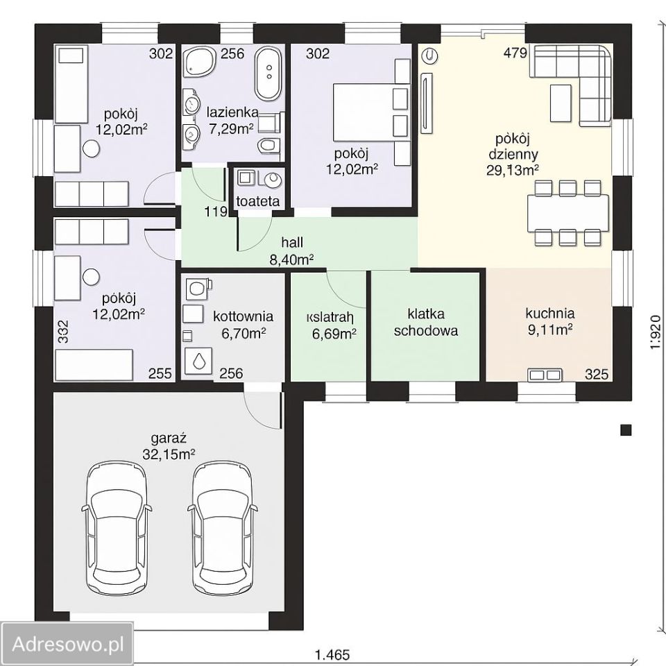 dom wolnostojący, 4 pokoje Płoskie. Zdjęcie 5