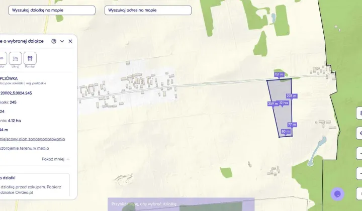 Działka rolna Kopciówka