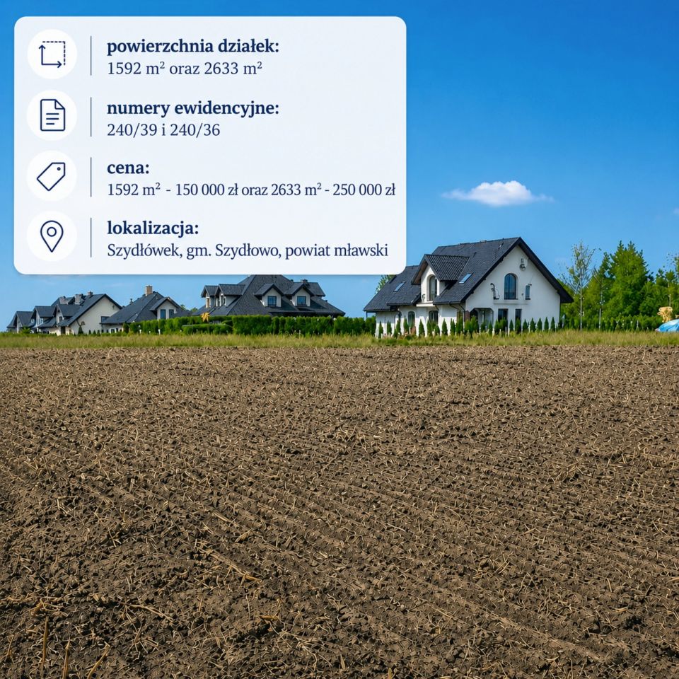 Działka budowlana Szydłówek. Zdjęcie 1
