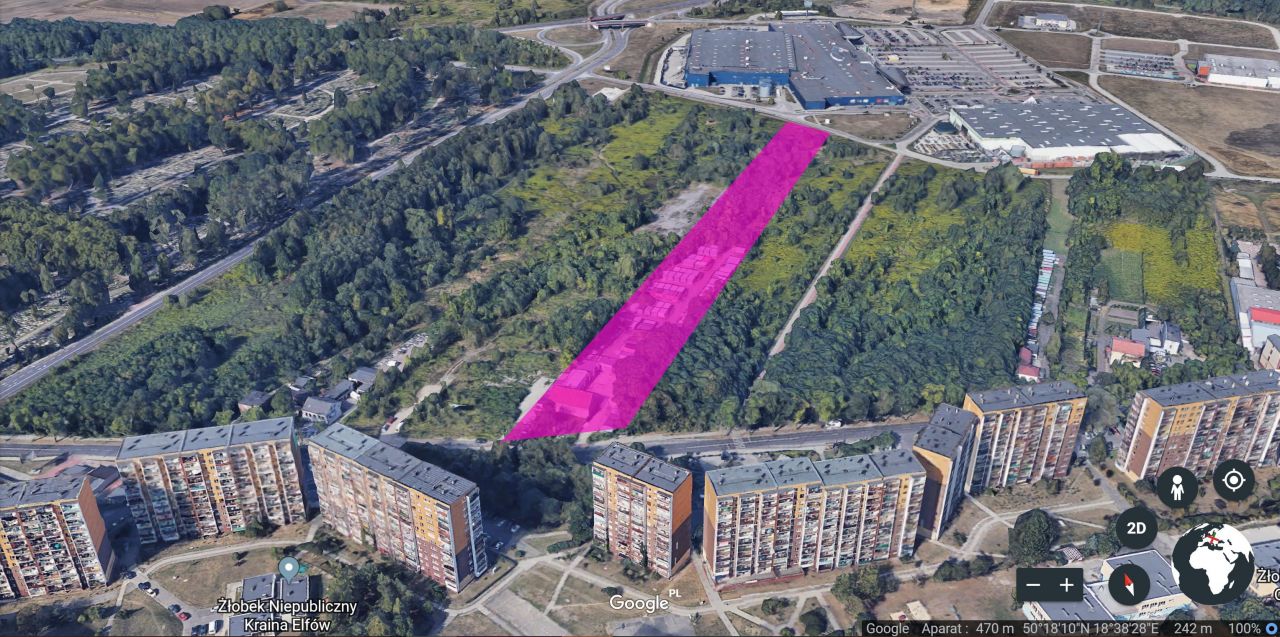 Działka budowlana Gliwice Śródmieście, ul. Kozielska