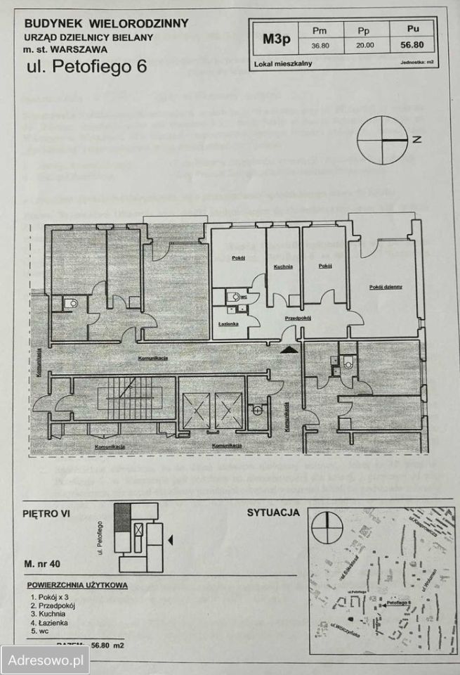 Mieszkanie 3-pokojowe Warszawa Bielany, ul. Sandora Petöfiego. Zdjęcie 17