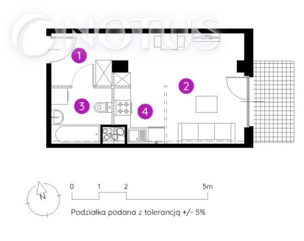 Mieszkanie 1-pokojowe Sosnowiec, ul. Klimontowska. Zdjęcie 3