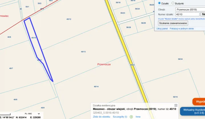 Działka rolna Przemocze