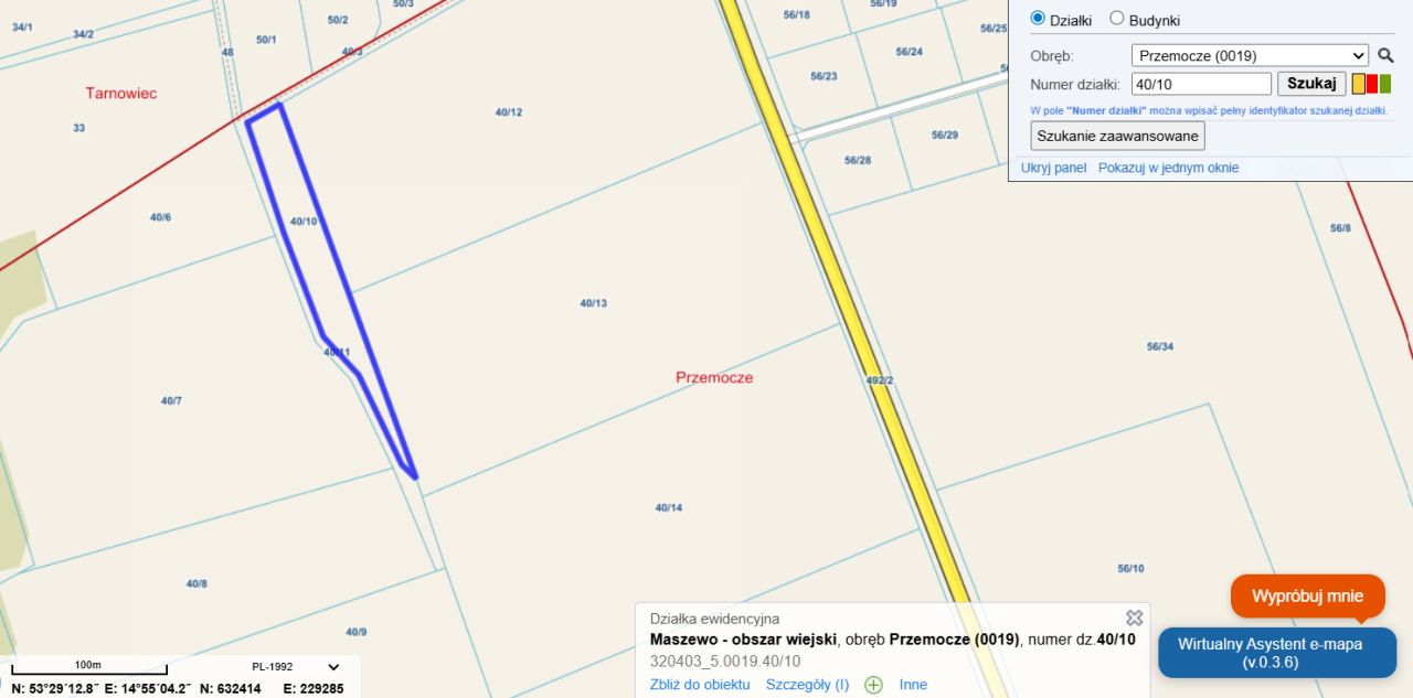 Działka rolna Przemocze