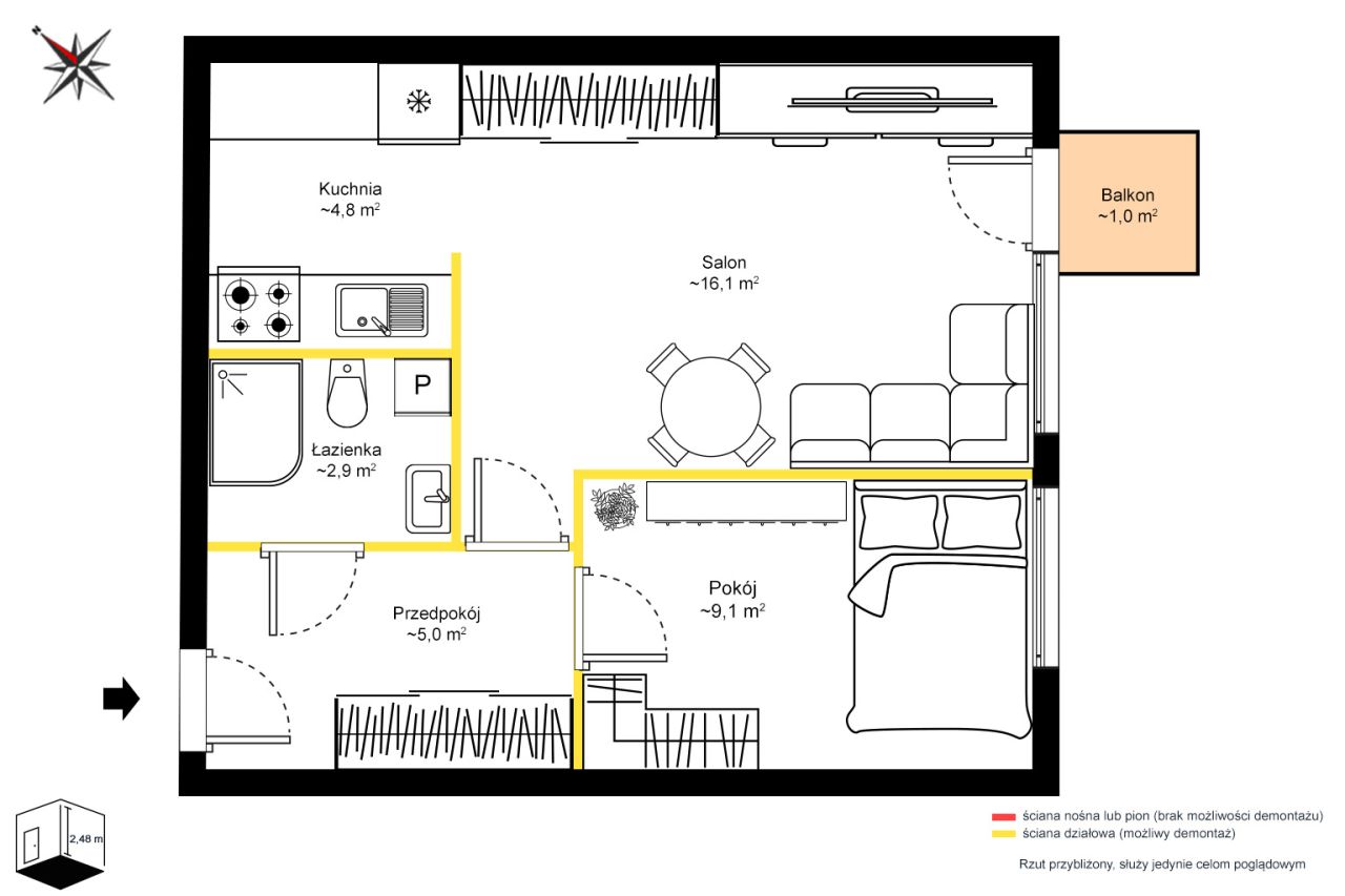 Mieszkanie 2-pokojowe Warszawa Wola, ul. Smocza. Zdjęcie 16