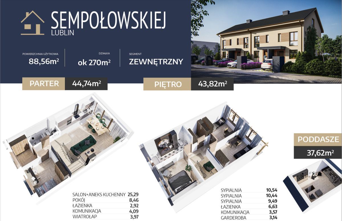 dom szeregowy, 5 pokoi Lublin. Zdjęcie 10