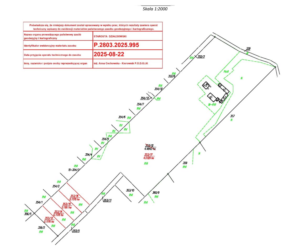 Działka budowlana Rybno. Zdjęcie 3