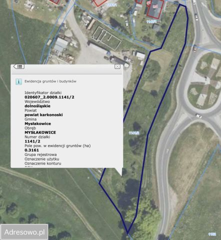 Działka rolna Mysłakowice, ul. Wojska Polskiego. Zdjęcie 1