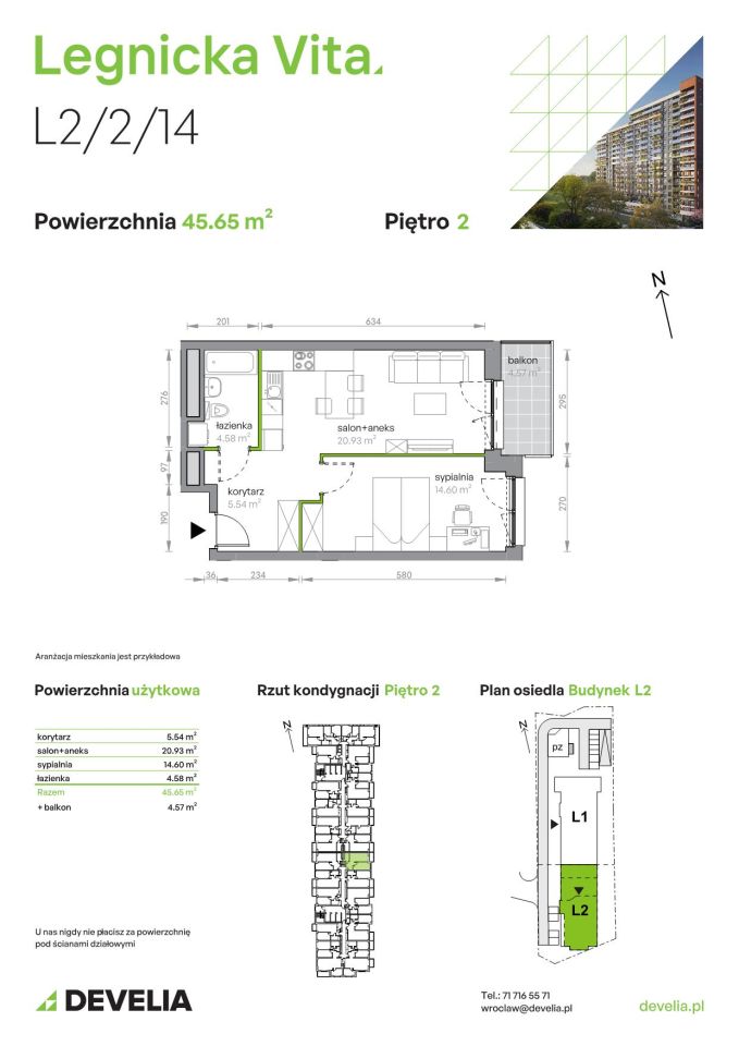 Mieszkanie 2-pokojowe Wrocław Popowice, ul. Legnicka. Zdjęcie 8